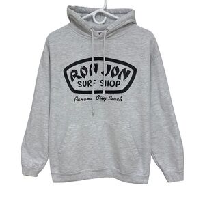 Ron Jon Surf Shop  PCB Logo Hoodie Sweatshirt Medium Gray